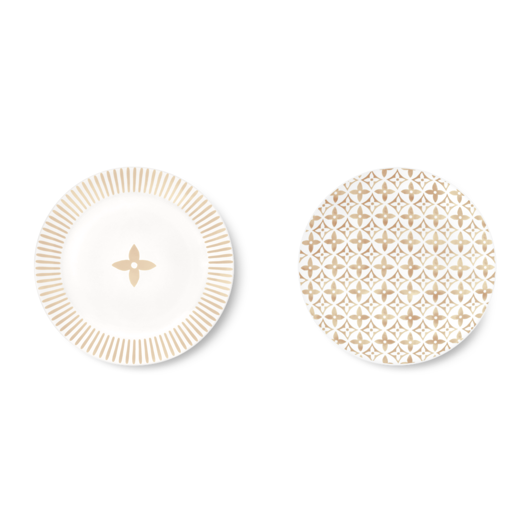 Set Of 2 Side Plates Monogram Flower Tile ｜ルイ・ヴィトン 公式